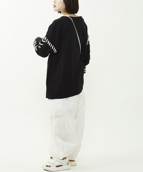 CONVERSE TOKYO カーディガン BLANKET STITCH KNIT CARDIGAN