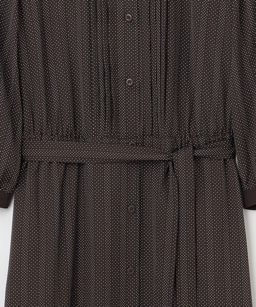 J.PRESS　【洗える】ドットデシンプリント ピンタック ワンピース　新品 J.PRESS ワンピース 「洗える」ドットデシンプリント ピンタック