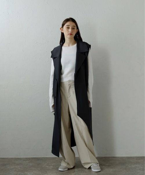 MINERTE ベスト ジレ 「MINERTE」cut out tailored gilet / 裾