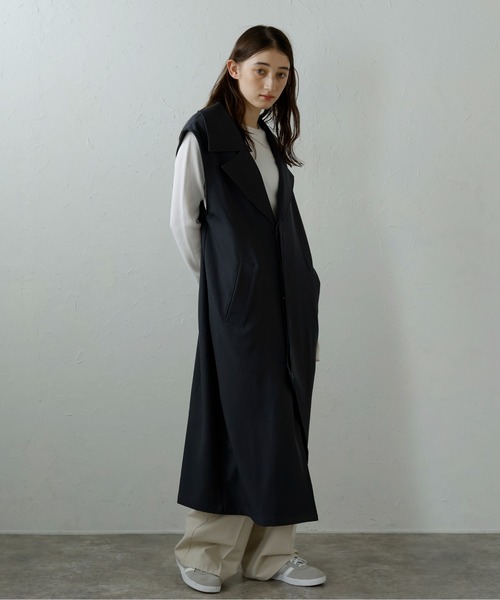 OHGA VEST JACKET ジレ 美品 MINERTE ベスト ジレ 「MINERTE」cut out tailored gilet / 裾