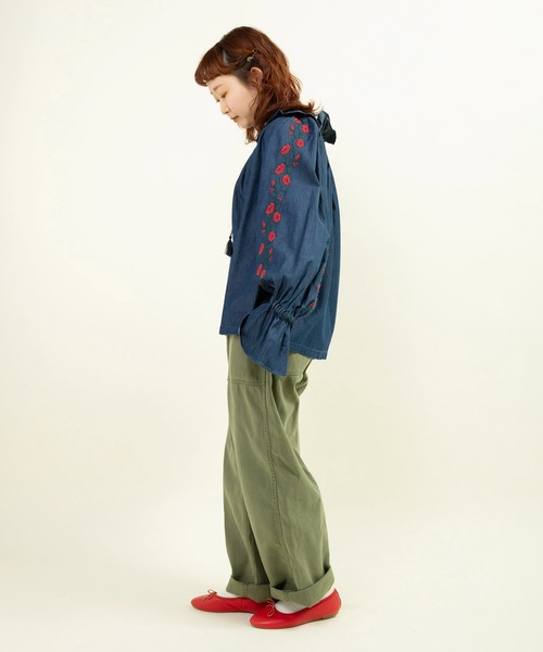 売れ筋商品|||CHILD WOMAN チャイルドウーマン 袖刺繍ギャザーブラウス 楽天市場】CHILD WOMAN チャイルドウーマン 袖刺繍ギャザー