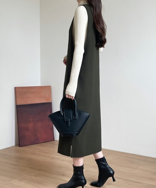 ABITOKYO（アビトーキョー） ジャンパースカート サイドスリットニット