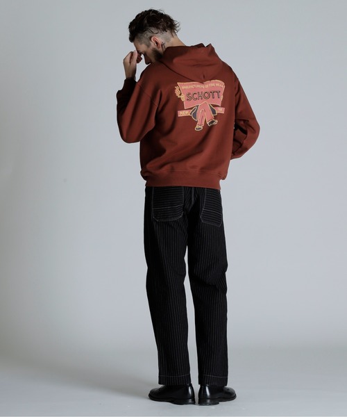 Schott N.Y.C パーカー Schott/ショット/HOODED SWEAT NEON SIGN