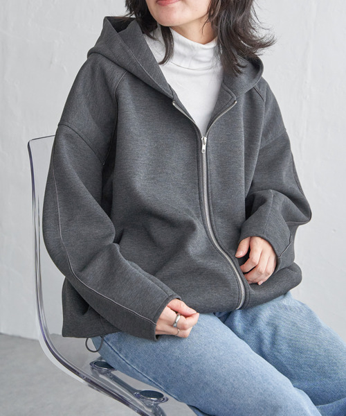 VENCE EXCHANGE パーカー ダンボールフードジャケット レディース