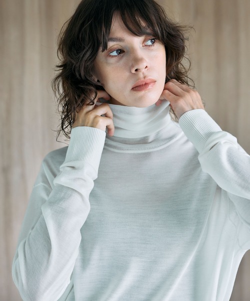 N.O.R.C ニット セーター メリノウールシアータートル レディース