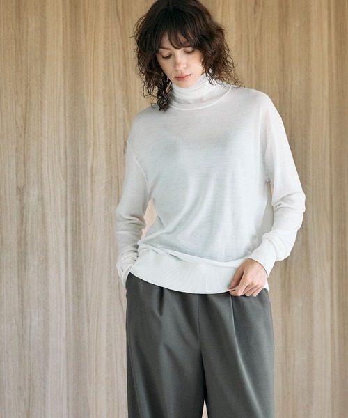 N.O.R.C ニット セーター メリノウールシアータートル レディース