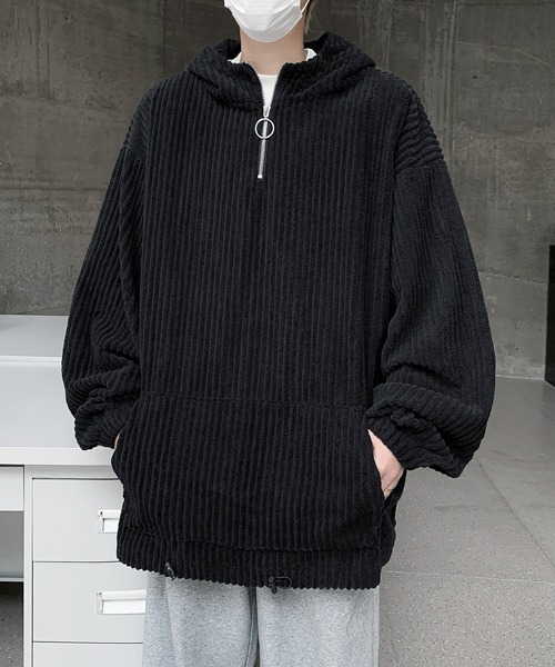 パーカー 「FVLMEN」corduroy half zip pullover parka/コーデュロイ