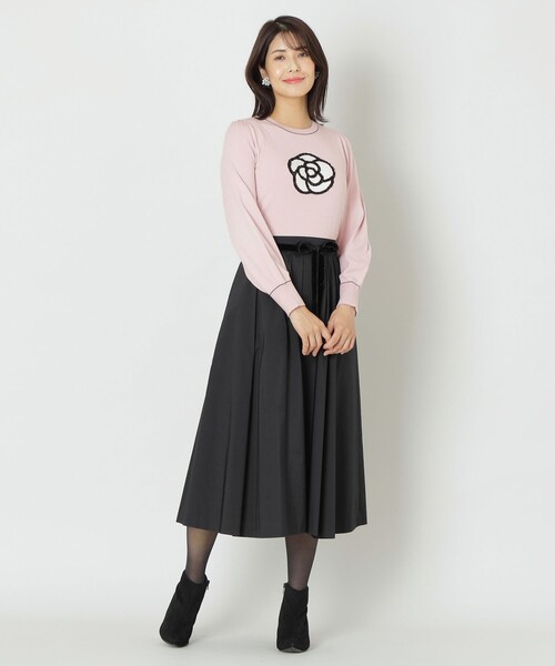 TO BE CHIC スカート 「大人百花 掲載」マイクロタフタ タックス