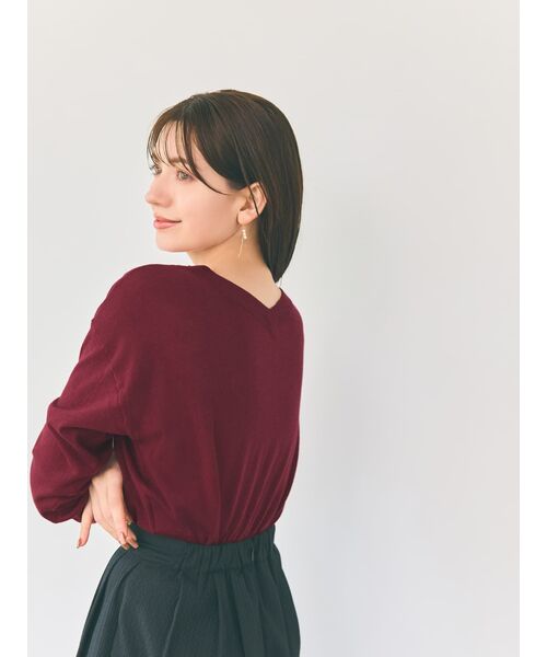 ニット セーター 2wayネックゆるニット「低身長・小柄女性