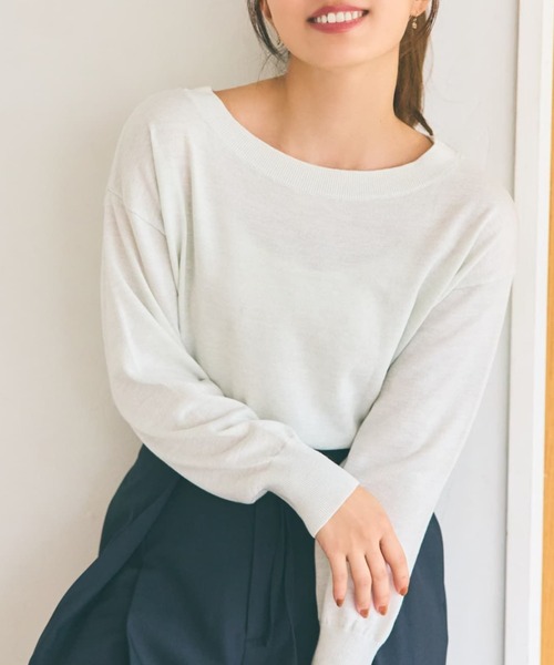 ニット セーター 2wayネックゆるニット「低身長・小柄女性」 レディース ニット セーター 2wayネックゆるニット「低身長・小柄女性