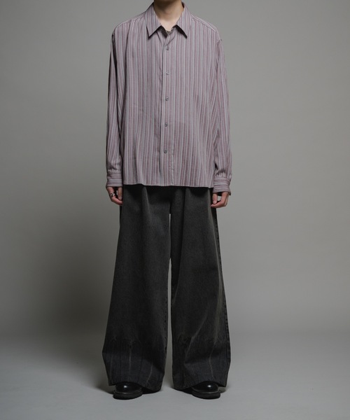 【最安値】 Casper John ジップバギーカーゴパンツ グレー XSサイズ Casper John ジーンズ 13.5oz Baggy denim pants/13.5oz バギー