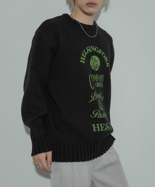 T*♡様 Supreme グラフィックニットセーター L 黒・緑 グリーン（緑