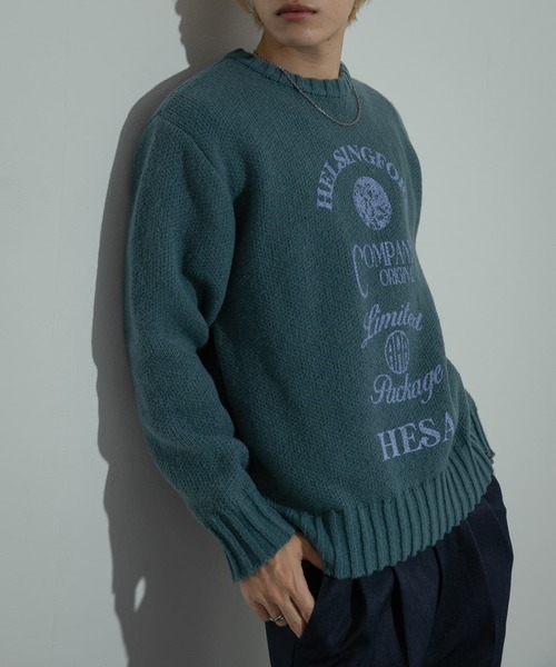 ニット/セーター PHOTO PRINT KNIT notch. ニット セーター フォトプリントプルオーバーニット レディース