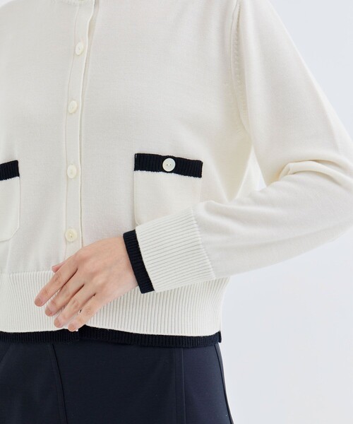 カーディガン 「THE TOKYO/ザトウキョウ」WASHABLE WOOL BICOLOR KNIT