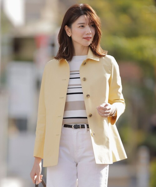 【ジェイプレス】美品 撥水加工 コットン ツイル ショート ステンカラー コート J.PRESS ステンカラーコート コート 「撥水・WEB限定カラーあり