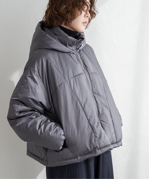 notch. ブルゾン アウター シャイニータフタフードジャケット