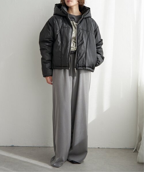 notch. ブルゾン アウター シャイニータフタフードジャケット