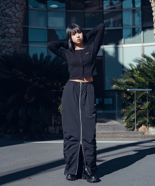 Subciety（サブサエティ） ロング スカート Front zip gather skirt