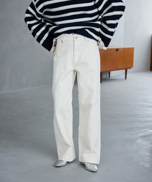 SLOBE IENA」 デニムパンツ 34 ナチュラル レディース 