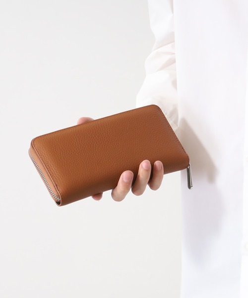 Ree&Mee 長財布 財布 牛革 レザー シボ革 ラウンド ロング ウォレット