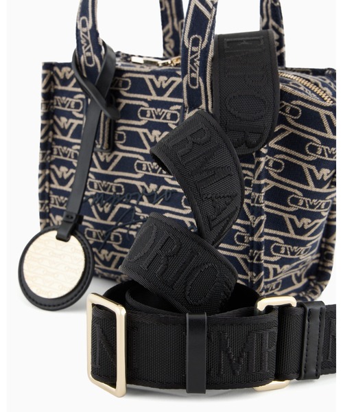 【EMPORIO ARMANI】ロゴジャカード 2WAY ショッパーバッグ EMPORIO ARMANI トートバッグ 「エンポリオ アルマーニ