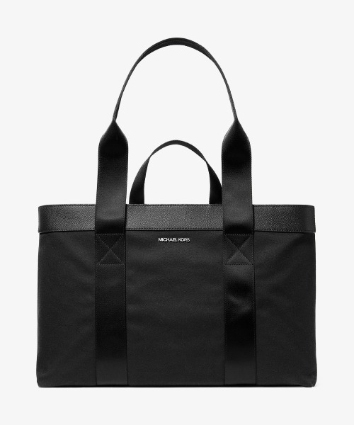 マイケルコース COOPER キャンバス トートバッグ ブラック MICHAEL KORS トートバッグ COOPER ロゴ エンボス ぺブル レザー