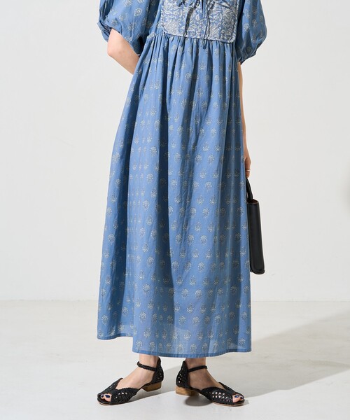 FREAK'S STORE ワンピース 限定展開 インド 花柄 フロント