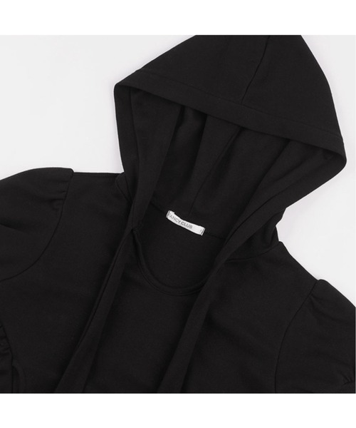 ★FANCYCLUB★PUFF ROUND SCARF HOODIE (BLACK)★正規品/送料込 セール】A'GEM/9 × .kom 『 FANCY CLUB/ファンシークラブ』 PUFF