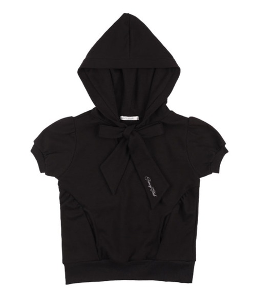 ★FANCYCLUB★PUFF ROUND SCARF HOODIE (BLACK)★正規品/送料込 FANCY CLUB パーカー 「FANCY CLUB」PUFF ROUND SCARF HOODIE