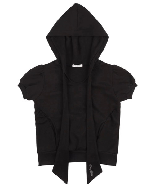 fancy club Puff Round Scarf Hoodie ブラック FANCY CLUB パーカー 「FANCY CLUB」PUFF ROUND SCARF HOODIE