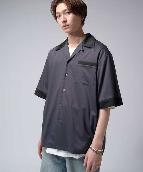 Lui's シャツ バンブーレーヨンボーリングシャツ メンズ