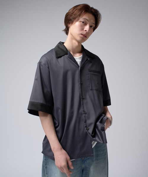 Lui's シャツ バンブーレーヨンボーリングシャツ メンズ