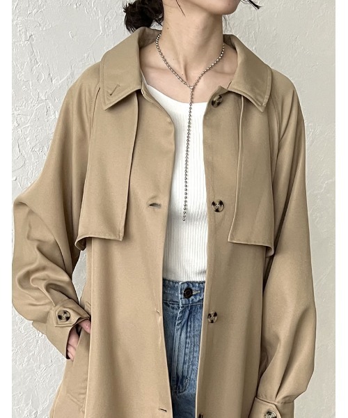 【未使用✨】REJINA PYO ベージュ レザートレンチコート ロングコート 未使用✨】REJINA PYO ベージュ レザートレンチコート ロングコート