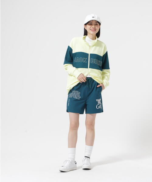 JACK BUNNY グリーンポロシャツとショートパンツ Jack Bunny!! パンツ 「Jack Bunny!!」PEツイルショートパンツ