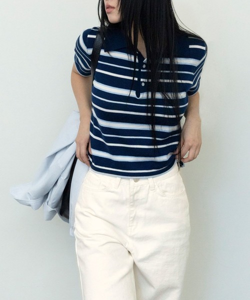 tシャツ 3.3 Field Trip／ボーダーポロTシャツ レディース 3.3 FIELD TRIP tシャツ Field Trip／ボーダーTOP レディース