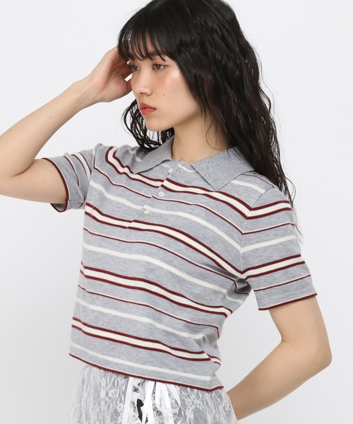 tシャツ 3.3 Field Trip／ボーダーポロTシャツ レディース 3.3 FIELD TRIP tシャツ Field Trip／ボーダーTOP レディース