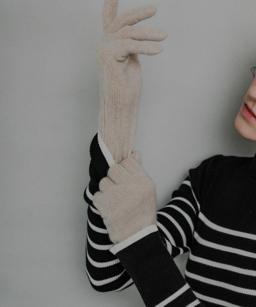 「William Brunton Hand Knits」 手袋 - ブラック系その他 レディース_画像3