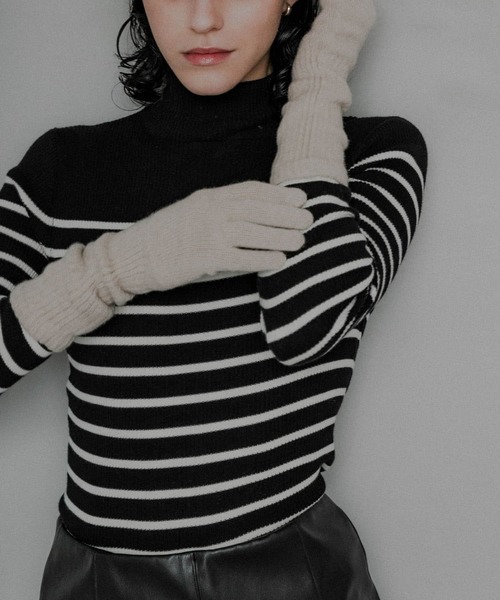 「William Brunton Hand Knits」 手袋 - ブラック系その他 レディース_画像5