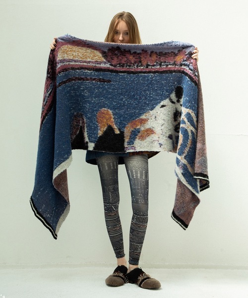 STOF（ストフ） ストール マフラー STAR MOHAIR KNIT BLANKET メンズ