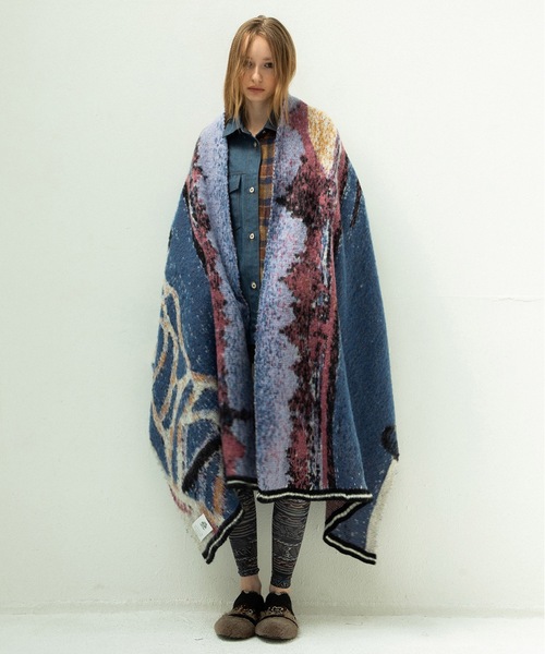 STOF（ストフ） ストール マフラー STAR MOHAIR KNIT BLANKET メンズ