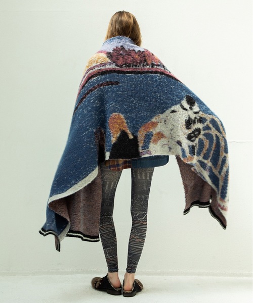 【新品タグ付き】STOFストフ ストール（Flagments JQstole) STOF（ストフ） ストール マフラー STAR MOHAIR KNIT BLANKET メンズ