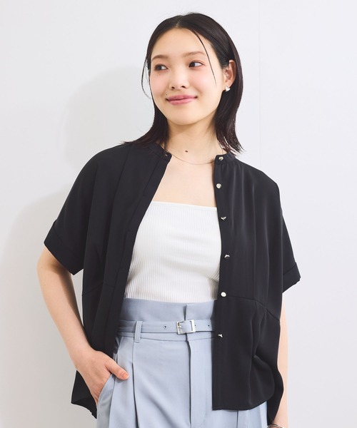 ブラウス シャツ 「WEB限定」接触冷感ブラウス レディース DouDou ブラウス シャツ 「WEB限定」接触冷感ブラウス