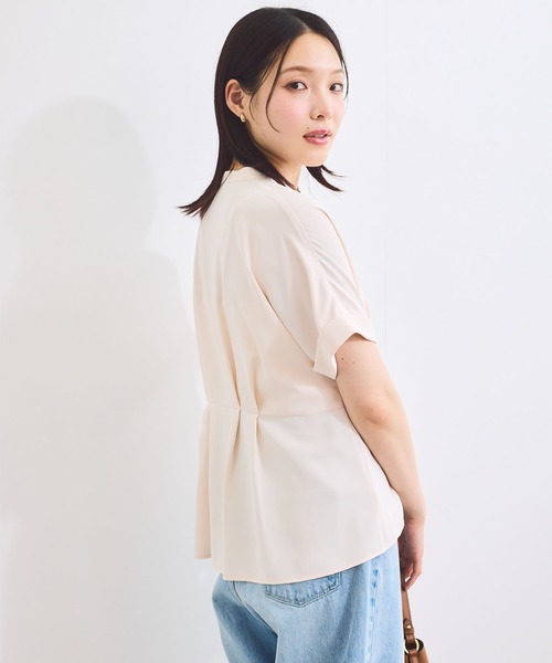 ブラウス シャツ 「WEB限定」接触冷感ブラウス レディース DouDou ブラウス シャツ 「WEB限定」接触冷感ブラウス