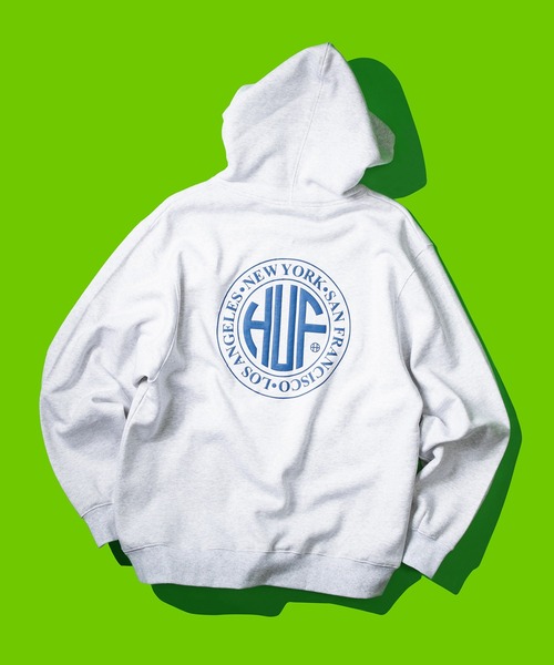 HUF 「HUF」 プルオーバーパーカー MEDIUM アッシュグレー