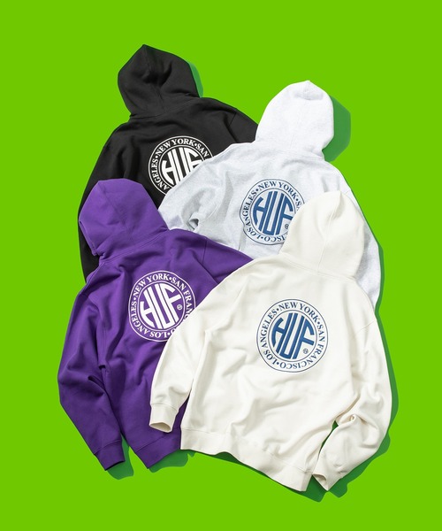 HUF グレー フルジップパーカー XL HUF 「HUF」 プルオーバーパーカー MEDIUM アッシュグレー