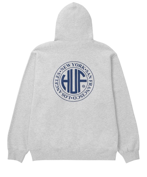 HUF グレー フルジップパーカー XL HUF 「HUF」 プルオーバーパーカー MEDIUM アッシュグレー
