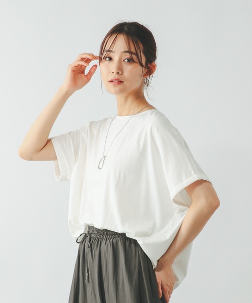 GLOBAL WORK tシャツ フローズンTドルマンプルオーバー/451572