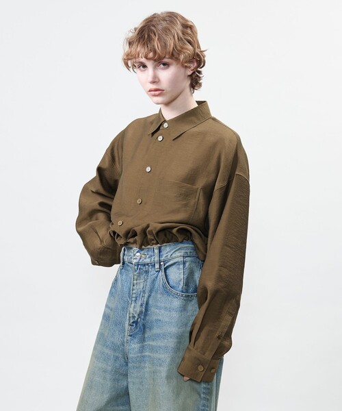 ブラウス シャツ 「ASTRAET」スソゴム クロップドブラウス レディース