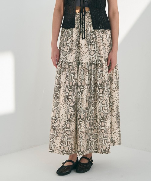 coca（コカ） スカート 「WEB限定セール」サテンパイソンスカート