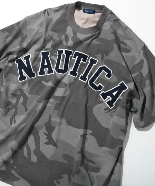 NAUTICA(ノーティカ) tシャツ ビックシルエット アーチロゴ カモフラ NAUTICA(ノーティカ) tシャツ ビックシルエット アーチロゴ カモフラ